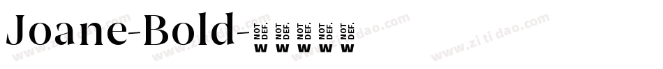 Joane-Bold字体转换