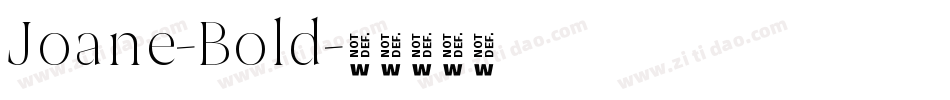 Joane-Bold字体转换
