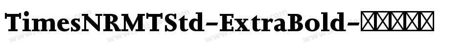 TimesNRMTStd-ExtraBold字体转换