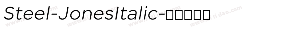 Steel-JonesItalic字体转换