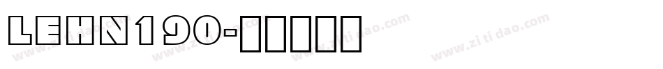 LEHN190字体转换