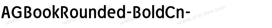 AGBookRounded-BoldCn字体转换