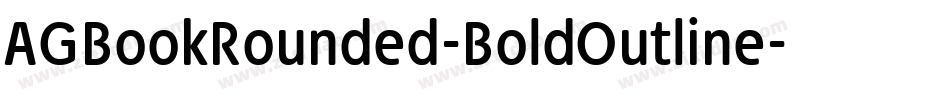 AGBookRounded-BoldOutline字体转换