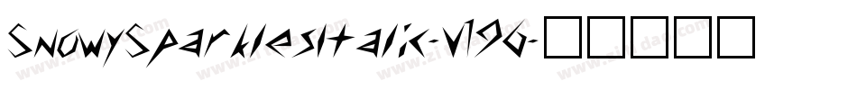 SnowySparklesItalic-V196字体转换