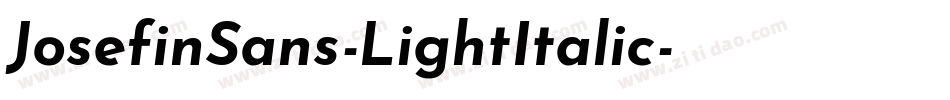 JosefinSans-LightItalic字体转换