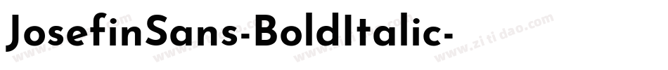 JosefinSans-BoldItalic字体转换