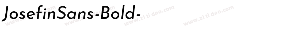 JosefinSans-Bold字体转换