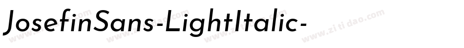 JosefinSans-LightItalic字体转换