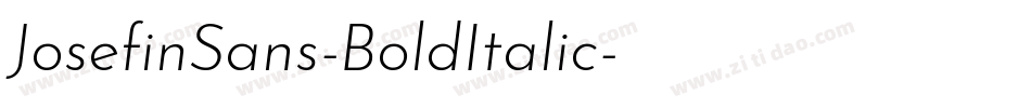 JosefinSans-BoldItalic字体转换
