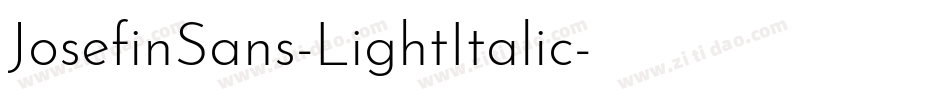 JosefinSans-LightItalic字体转换