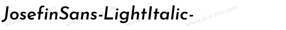 JosefinSans-LightItalic字体转换