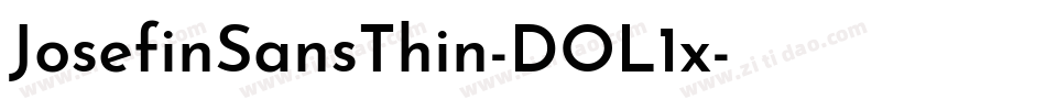 JosefinSansThin-DOL1x字体转换