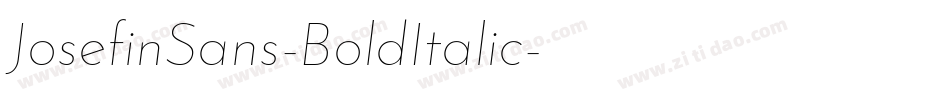 JosefinSans-BoldItalic字体转换