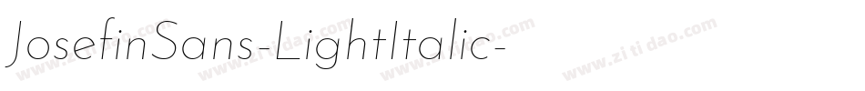 JosefinSans-LightItalic字体转换