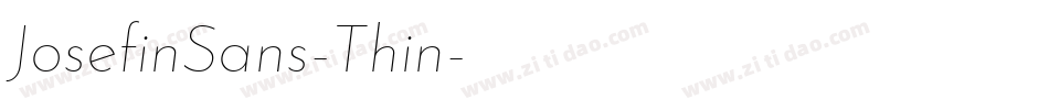 JosefinSans-Thin字体转换