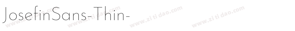 JosefinSans-Thin字体转换