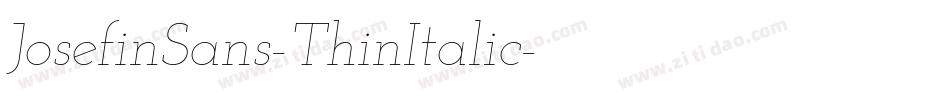 JosefinSans-ThinItalic字体转换