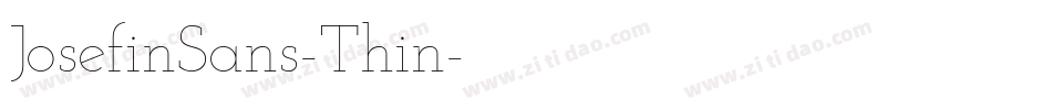 JosefinSans-Thin字体转换