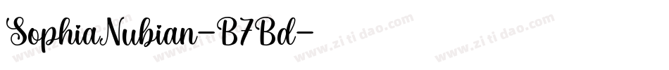 SophiaNubian-B7Bd字体转换