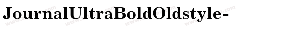 JournalUltraBoldOldstyle字体转换