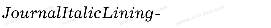JournalItalicLining字体转换