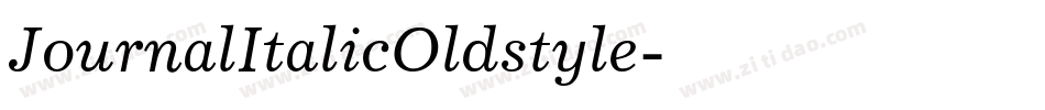 JournalItalicOldstyle字体转换