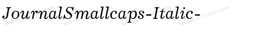 JournalSmallcaps-Italic字体转换
