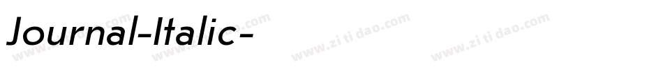 Journal-Italic字体转换