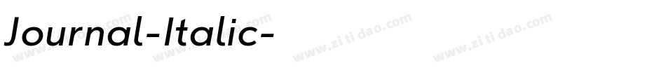 Journal-Italic字体转换
