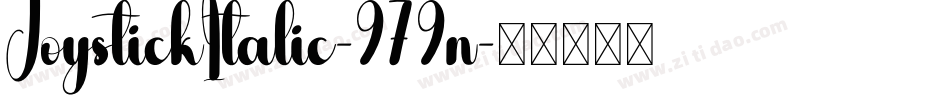 JoystickItalic-979n字体转换