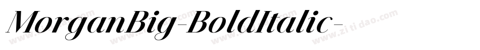 MorganBig-BoldItalic字体转换