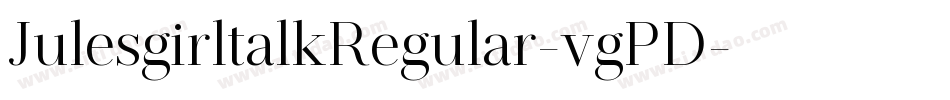 JulesgirltalkRegular-vgPD字体转换