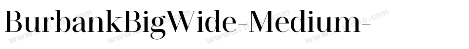 BurbankBigWide-Medium字体转换