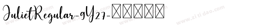 JulietRegular-9Y27字体转换