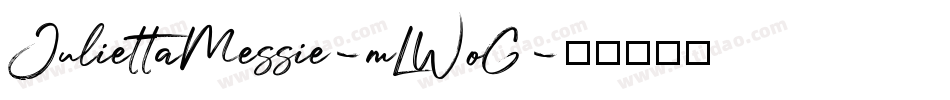 JuliettaMessie-mLWoG字体转换