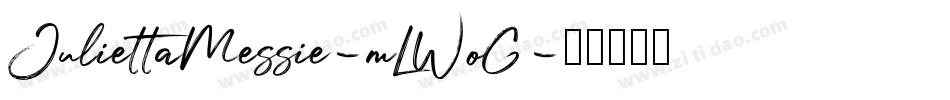 JuliettaMessie-mLWoG字体转换