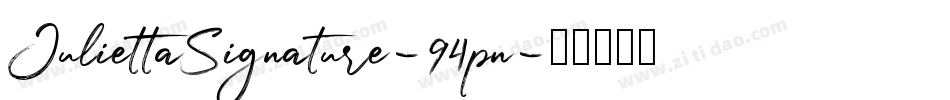 JuliettaSignature-94pn字体转换