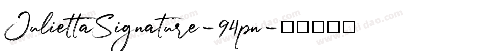 JuliettaSignature-94pn字体转换
