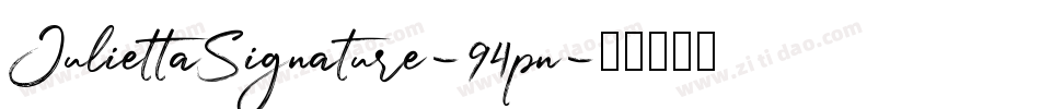 JuliettaSignature-94pn字体转换