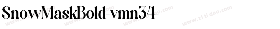SnowMaskBold-vmn34字体转换