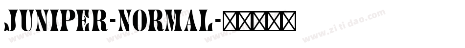 Juniper-Normal字体转换