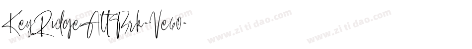 KeyRidgeAltBrk-Ve60字体转换