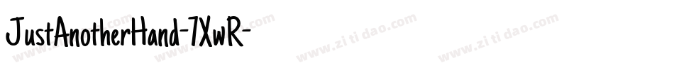 JustAnotherHand-7XwR字体转换