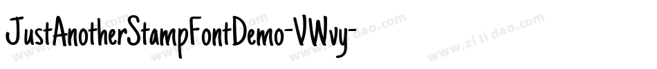 JustAnotherStampFontDemo-VWvy字体转换 JustAnotherStampFontDemo-VWvy字体转换
