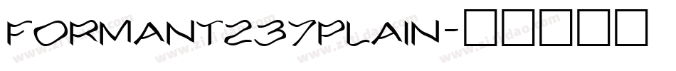 Formant237Plain字体转换