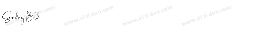 Sunday-Bold字体转换