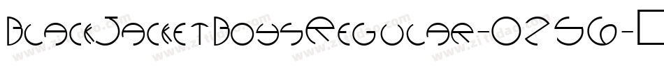 BlackJacketBoysRegular-O256字体转换