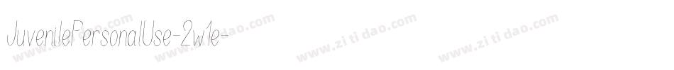 JuvenilePersonalUse-2w1e字体转换