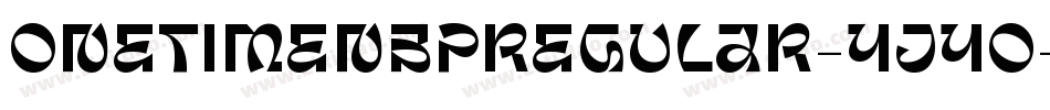OneTimeNbpRegular-YJyO字体转换