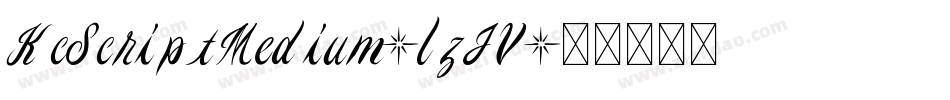 KcScriptMedium-lzJV字体转换